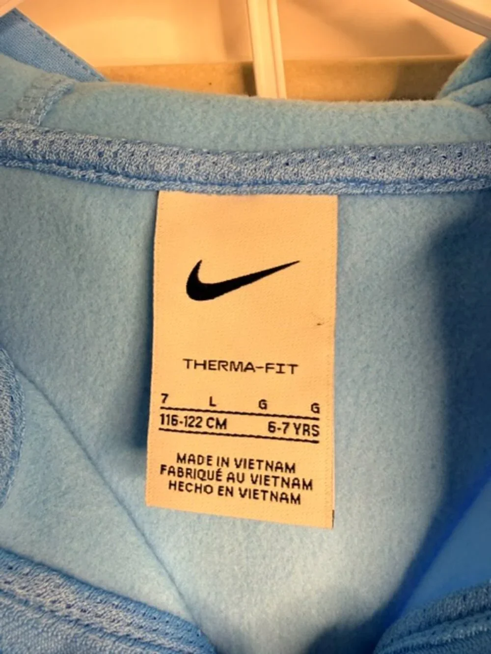 NIKE Kids 2-Piece Tracksuit Set Blue Full Zip Hoodie Jogger Pants NWT Size 7